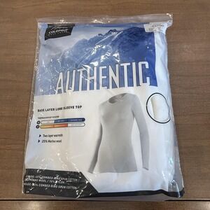 ColdPruf Thermal Shirt Womens XL White Base Layer Merino Wool Long Sleeve